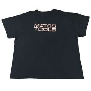 Matco Tools Vintage Graphic T-Shirt Men's 3XL 54" Truck Double Sided Black Tee